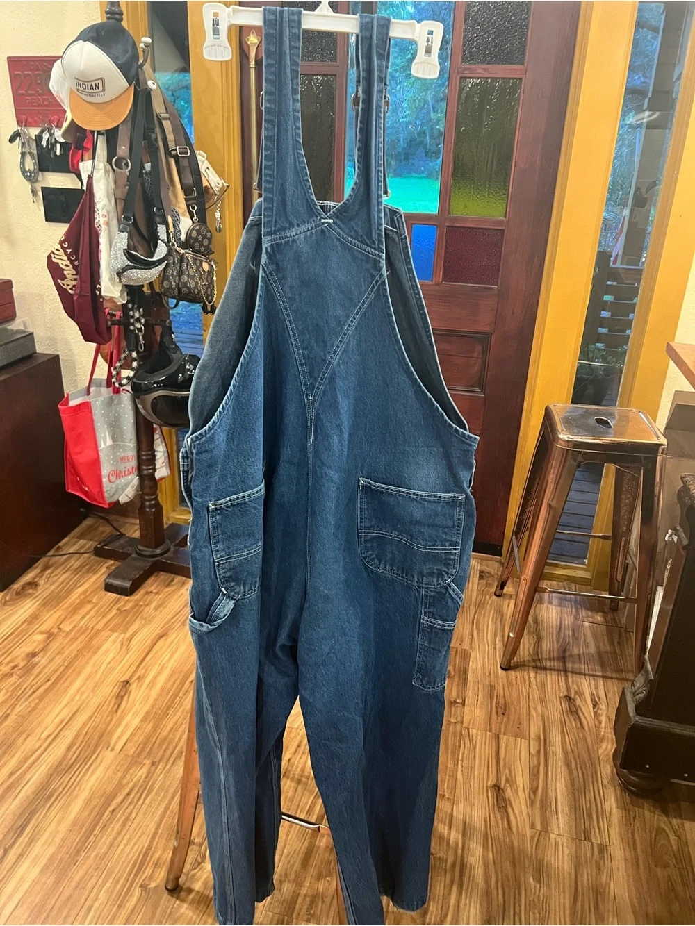 Carhartt Men's Indigo Blue Relaxed Denim Overalls